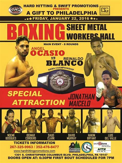 sheet metal workers hall boxing|philly boxing.